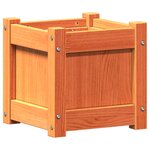 vidaXL Jardinières 2 Pièces cire marron bois de pin massif