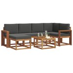 vidaXL Ensemble de canapés d'extérieur 7 Pièces Naturel et Anthracite