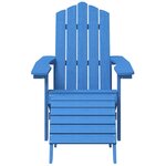 vidaXL Chaises de jardin Adirondack lot de 2 repose-pieds PEHD Bleu
