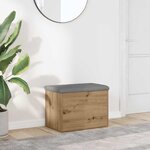 vidaXL Banc de rangement chêne artisanal 62x42x45 cm bois d'ingénierie