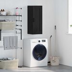 vidaXL Meuble mural Chêne noir 34 5 x 34 x 90 cm Bois d'ingénierie