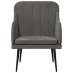 vidaXL Fauteuil Gris foncé 63x76x80 cm Velours