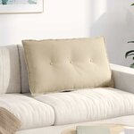vidaXL Coussin de Dos Crème 80 x 50 cm Tissu en microfibre