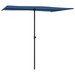 vidaXL Parasol de jardin avec mât en aluminium 2x1 5 m Bleu azuré