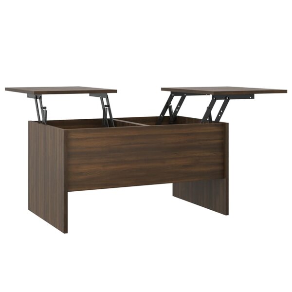 vidaXL Table basse Chêne marron 80x50x42 5 cm Bois d'ingénierie