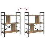 vidaXL Étagère Chêne artisanal 75 x 30 x 91 cm Bois d'ingénierie