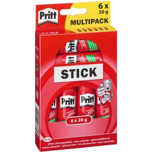 6 x bâton de colle 6 x 22g en multi-pack, sans solvants PRITT