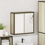 vidaXL Armoire à miroir de salle de bain chêne sonoma bois ingénierie
