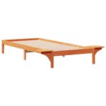 vidaXL Cadre de lit avec tables de chevet Brun cire 80 x 210 cm