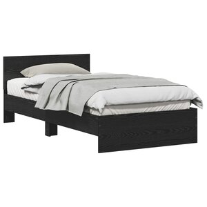 vidaXL Cadre de lit Chêne noir 203 x 104 x 70 cm Bois d'ingénierie