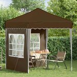 vidaXL Tente de fête pop-up 195 x 195 x 245 cm Taupe Tissu Oxford