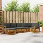 vidaXL Ensemble de canapé d'angle 7 Pièces Naturel et Anthracite