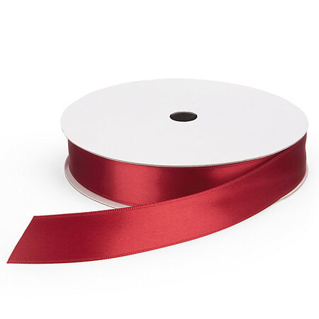 Ruban effet satin rouge pour emballage cadeau