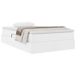 vidaXL Lit avec rangement et matelas Blanc 120 x 190 cm Simili cuir