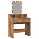 vidaXL Coiffeuse Bois Ancien 80 x 41 x 144 5 cm Bois d'ingénierie