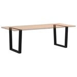 vidaXL Pieds de table à manger en forme de V 2 pièces Noir 90 x (72-73 3) cm Acier