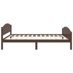 vidaXL Cadre de lit sans matelas marron foncé pin massif 120x200 cm