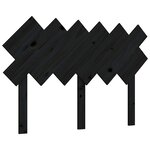 vidaXL Tête de lit Noir 122 5x3x80 5 cm Bois massif de pin