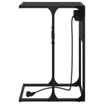 vidaXL Table de chevet Chêne noir 41.5 x 26 x 60.5 cm