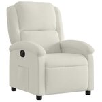 vidaXL Fauteuil inclinable électrique Crème Velours