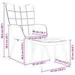 vidaXL Chaise de relaxation avec tabouret Rouge bordeaux Tissu