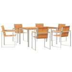 vidaXL Ensemble de salle à manger pour jardin 7 pc
