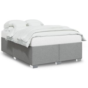 vidaXL Cadre de lit sans matelas gris clair 160x200 cm tissu