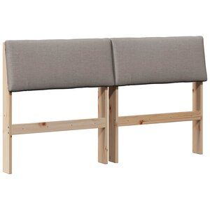 vidaXL Tête de lit capitonnée Taupe 135 cm Pin massif