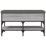 vidaXL Banc à chaussures sonoma gris 82x42x45 cm bois d'ingénierie