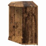 vidaXL Meuble TV LED d'Angle Bois Ancien 107 x 40 x 50 cm