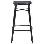 vidaXL Tabourets de bar lot de 2 noir acier