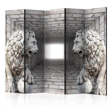 Paravent 5 volets - stone lions ii [room dividers] cm