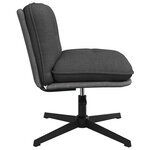 vidaXL Chaise pivotante de bureau Gris foncé Tissu