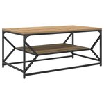 vidaXL Table basse Chêne artisanal 90 x 50 x 40 cm