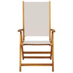 vidaXL Chaises pliables de jardin lot de 8 bois d'acacia et textilène