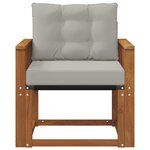 vidaXL Canapé d’extérieur Bois d'Acacia Massif Gris Naturel et Clair