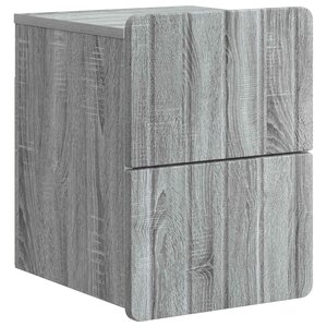 vidaXL Cabinet de chevet mural Sonoma gris 33 x 34 5 x 43 cm