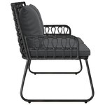 vidaXL Banc de jardin Noir  Anthracite Rattan synthétique  acier
