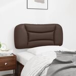 vidaXL Coussin de tête de lit Hvar marron 80 cm similicuir