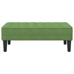 vidaXL banc avec coussin Vert clair 113 x 57 x 39 cm Velours