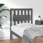vidaXL Tête de lit Gris 80 5x4x100 cm Bois massif de pin