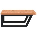 vidaXL Étagère de vasque murale acier et bois massif de hêtre