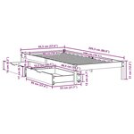 vidaXL Cadre de lit sans matelas blanc 90x200 cm bois de pin massif