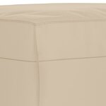 vidaXL Repose-pied Crème 60x50x41 cm Tissu microfibre