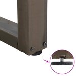 vidaXL Pieds de table basse en forme de V 2 pièces acier naturel 28 x (42-43 3) cm