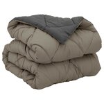 vidaXL Duvet complet toute l'année Gris clair et anthracite