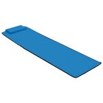 vidaXL Tapis de plage pliables 2 Pièces Acier et tissu Bleu