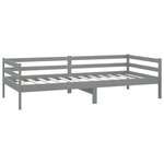 vidaXL Lit de repos avec matelas 90x200 cm Gris Bois de pin massif