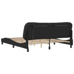 vidaXL Cadre de lit avec LED sans matelas Hvar noir 180x200 cm