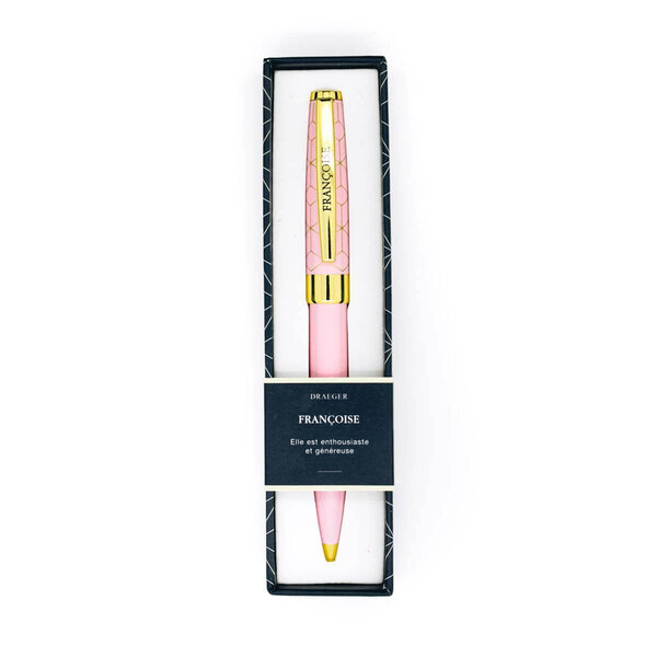 Stylo personnalisé prénom de femme au choix - Pastel Chic - Françoise - Draeger